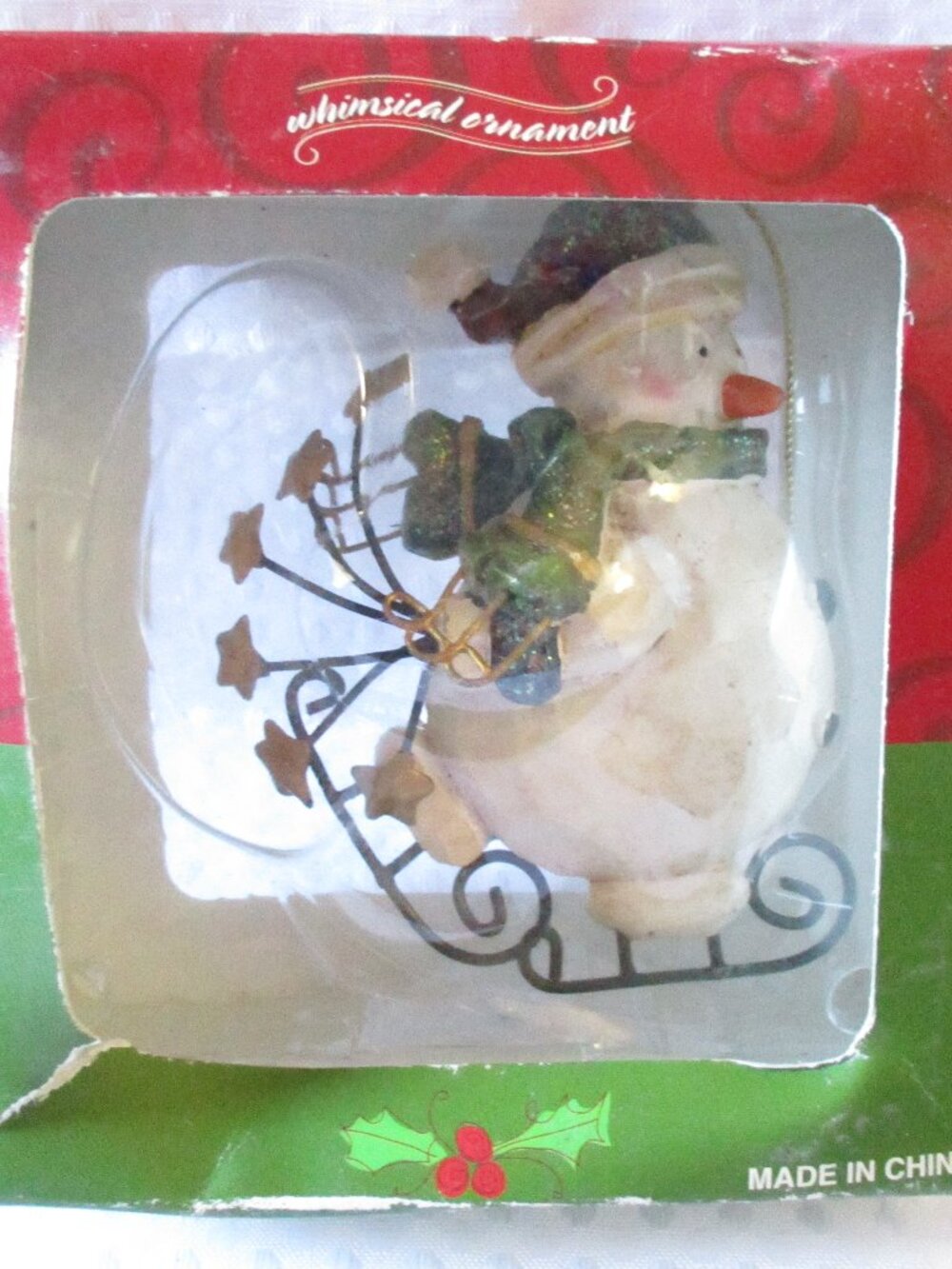 Costco Wholesale Corp. Whimsical Skating Snowman Christmas Ornament